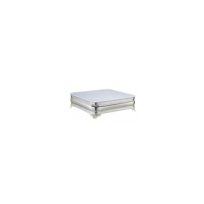 BASE TORTA QUADRATA SHEFFIELD ARGENTO