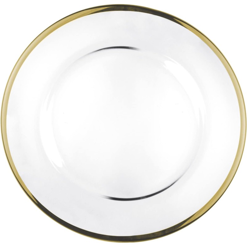 SOTTOPIATTO VETRO FILO ORO