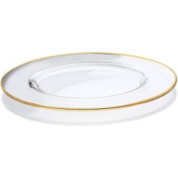 SOTTOPIATTO VETRO FILO ORO
