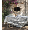 TOVAGLIA Toile de jouy 220x220 col. NERA
