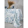 TOVAGLIA Toile de jouy 220x220 col. AZZURRO
