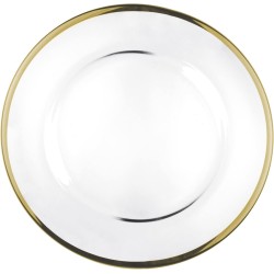 PIATTINO PANE VETRO FILO ORO