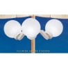 LAMPADARIO A 3 BOCCE PER OMBRELLONE