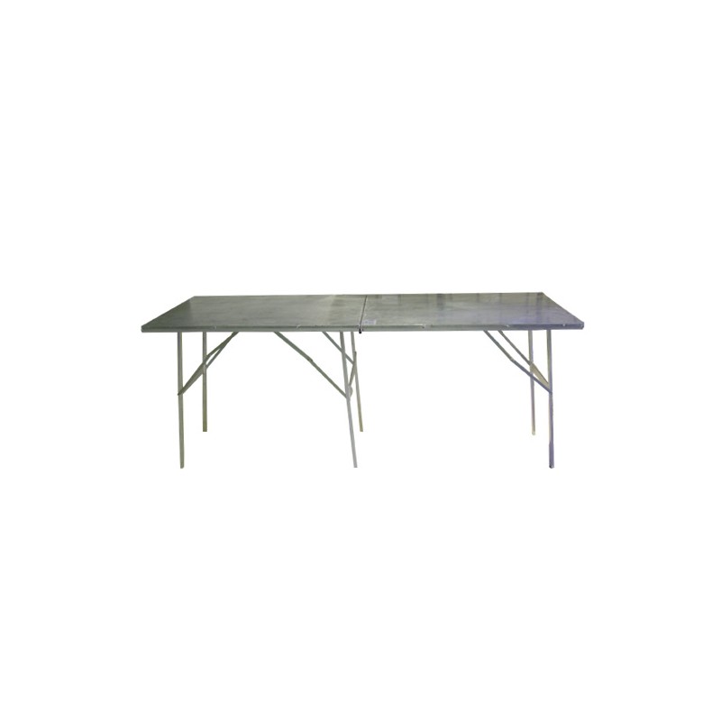 TAVOLO CUCINA RETTANGOLARE 100X200 ACCIAIO