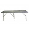 TAVOLO CUCINA RETTANGOLARE 100X200 ACCIAIO