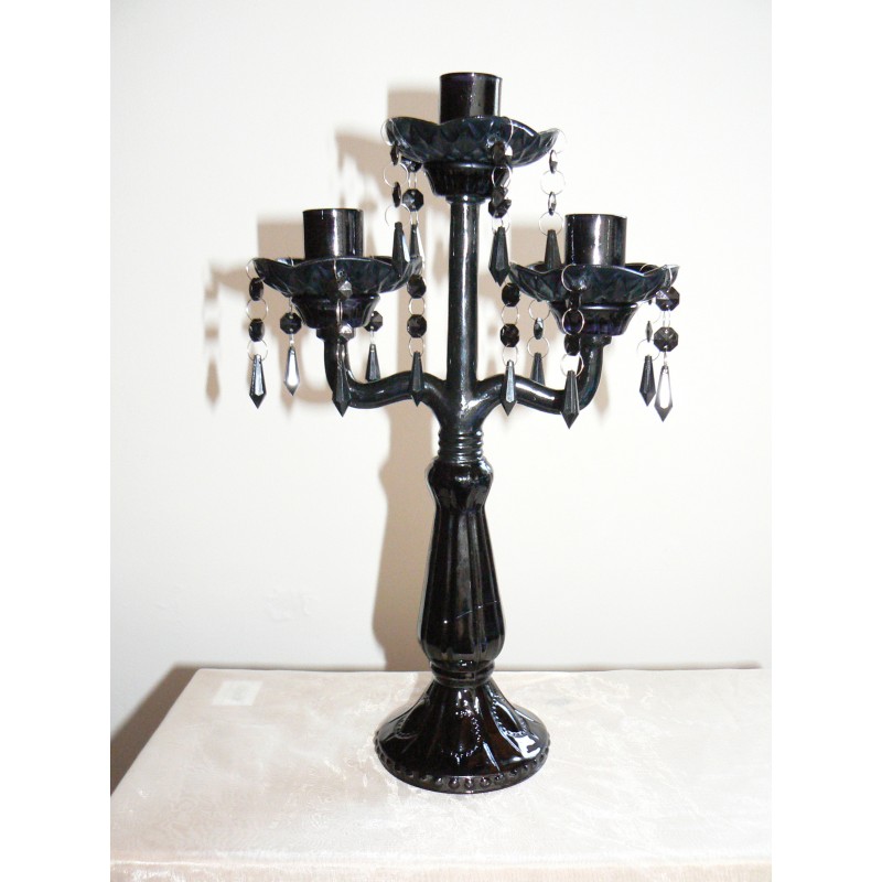 CANDELABRO 3 FIAMME NERO
