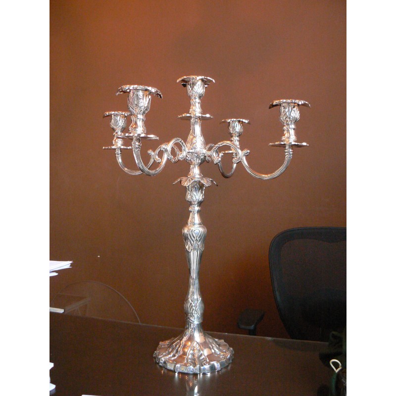CANDELABRO 5 FIAMME BAROCCO