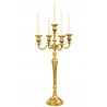 CANDELABRO 5 FIAMME ORO H 70