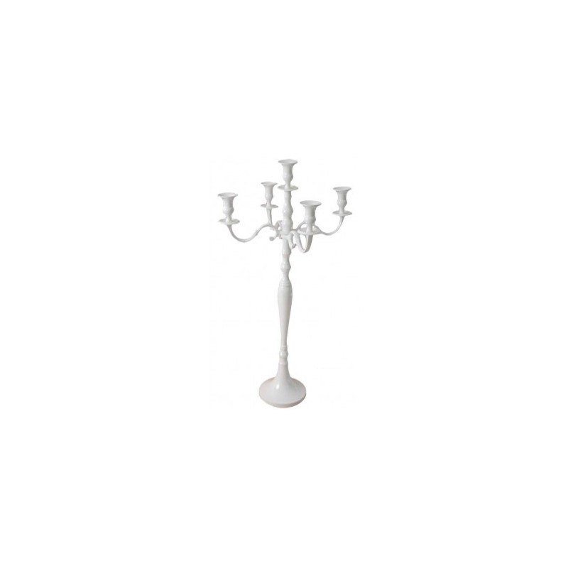 CANDELABRO 5 FIAMME BIANCO H 75